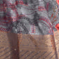 Rajwada Grey Poly Brasso Woven Saree With Unstitched Blouse For Women