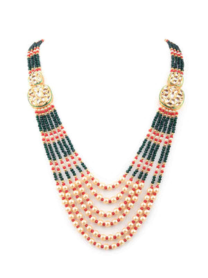 Rajwada Women Multicolor Double Sided Long Necklace Set