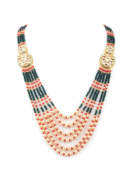 Rajwada Women Multicolor Double Sided Long Necklace Set