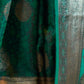 Rajwada Green Silk Blend Woven Saree With Unstitched Blouse for Women