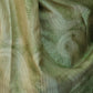 Rajwada Green Silk Blend Woven Saree With Unstitched Blouse For Women