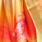 Rajwada Multicolor Silk Blend Printed Saree With Unstitched Blouse For Women