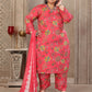 Rajwada Dark Pink Rayon Printed Kurta Set For Women