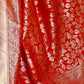 Rajwada Orange Banarasi Silk Woven Saree With Unstitched Blouse For Women