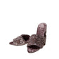 Rajwada Mauve Velvet Embellished Heels For Women
