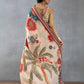 Rajwada Multi Georgette Floral Printed Saree With Unstitched Blouse For Women