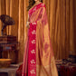 Rajwada Mauve And Pink Silk Blend Solid Saree For Women