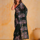 Rajwada Black Silk Blend Embroidered Saree With Unstitched Blouse For Women
