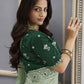 Rajwada Light Green Georgette Embroidered Elegant Saree For Women