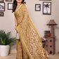 Rajwada Yellow Georgette Printed Saree For Women