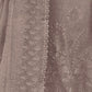 Rajwada Brown Georgette Embroidered Semi-Stitched Kurta Set For Women