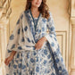 Rajwada White Rayon Printed Stitched Kurta Set For Women