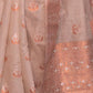 Rajwada Off White Linen Woven Saree With Unstitched Blouse For Women