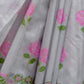 Rajwada Grey Silk Blend Woven Saree With Unstitched Blouse For Women