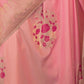 Rajwada Pink Silk Blend Woven Saree With Unstitched Blouse For Women