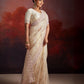 Rajwada Cream Soft Net Embellished Saree For Women