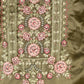 Dark Olive Silk Blend Embellished Kurta Set