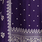 Rajwada Violet Georgette Embroidered Semi-Stitched Kurta Set For Women