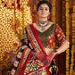 Rajwada Black Cotton Blend Embroidered Semi-Stitched lehenga For Women