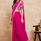 Rajwada Pink Georgette Embellished Saree For Women