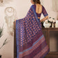 Rajwada Deep Purple Cotton Linen Zari Work Saree For Women