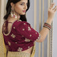 Rajwada Yellow Georgette Crush Embellished Elegant Saree For Women