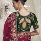 Rajwada Pink Organza Embroidered Elegant Saree For Women