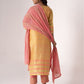 Rajwada Peach And Yellow Art Silk Printed And Embroidered Semi-Stitched Kurta Set For Women