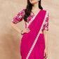 Rajwada Pink Georgette Embellished Saree For Women
