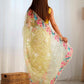 Rajwada Light Yellow Organza Embroidered Solid Saree For Women