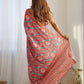 Rajwada Red Silk Blend Bandhini Print & Cutwork Saree For Women