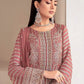 Rajwada Mauve Georgette Embellished Semi Stitched Kurta Set For Women