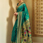 Rajwada Teal Green Silk Blend Woven Pithani Saree For Women
