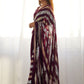 Rajwada Wine Georgette Sequins Saree With Unstitched Blouse For Women