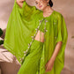 Rajwada Green Organza Embellished Stitched Co-Ord Set For Women
