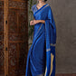 Rajwada Blue Silk Blend Printed Elegant Saree For Women