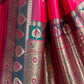 Rajwada Pink Silk Blend Solid Saree For Women