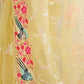 Rajwada Light Yellow Organza Embroidered Solid Saree For Women