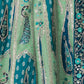 Rajwada Sky Blue Banarasi Silk Embroidered Semi-Stitched Lehenga For Women