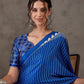 Rajwada Blue Silk Blend Printed Elegant Saree For Women