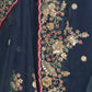 Rajwada Teal Organza Embroidered Elegant Saree For Women