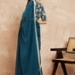 Rajwada Teal Georgette Embellished Saree For Women