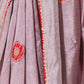 Rajwada Mauve Georgette Embellished Solid Saree For Women