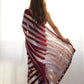 Rajwada Wine Georgette Sequins Saree With Unstitched Blouse For Women
