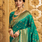 Rajwada Teal Green Silk Blend Woven Pithani Saree For Women