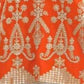 Rajwada Orange Chinon Embellished Semi Stitched Kurta Set For Women