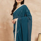 Rajwada Teal Georgette Embellished Saree For Women