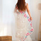 Rajwada White Organza Embroidered Solid Saree For Women