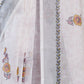 Rajwada Off White Cotton Linen Zari Work Saree For Women