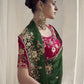 Rajwada Green Organza Embroidered Elegant Saree For Women